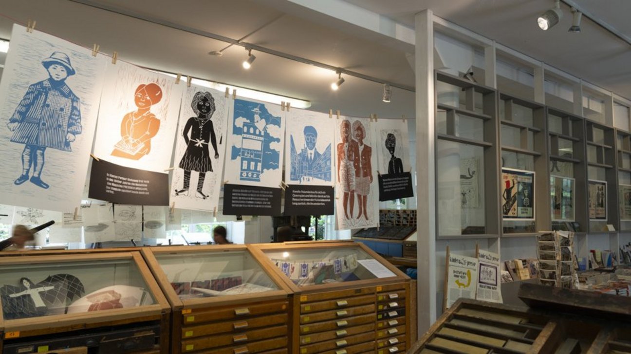 Historische Druckerei Kinderhandpresse