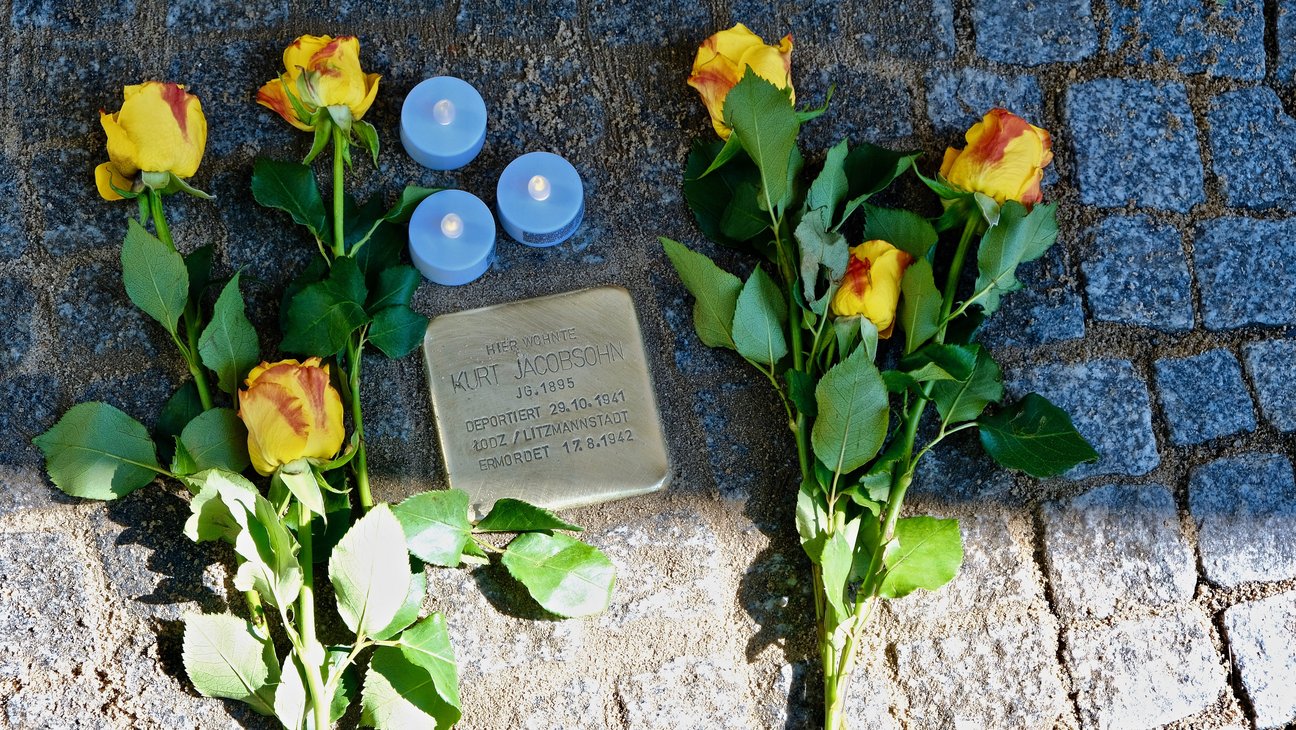 Foto eines Stolpersteins