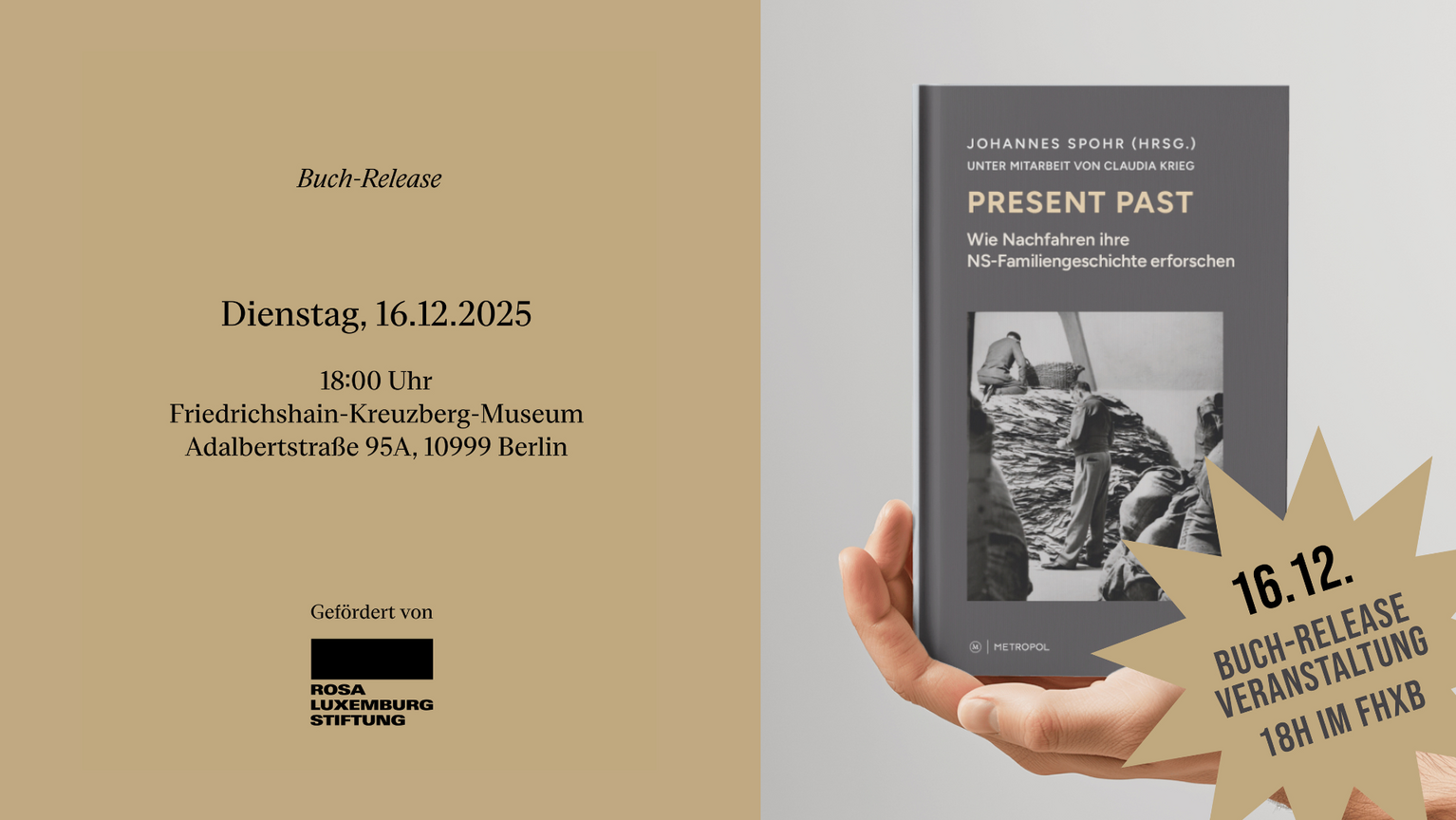 Buchvorstellung Present Past NS-Familiengeschichte erforschen