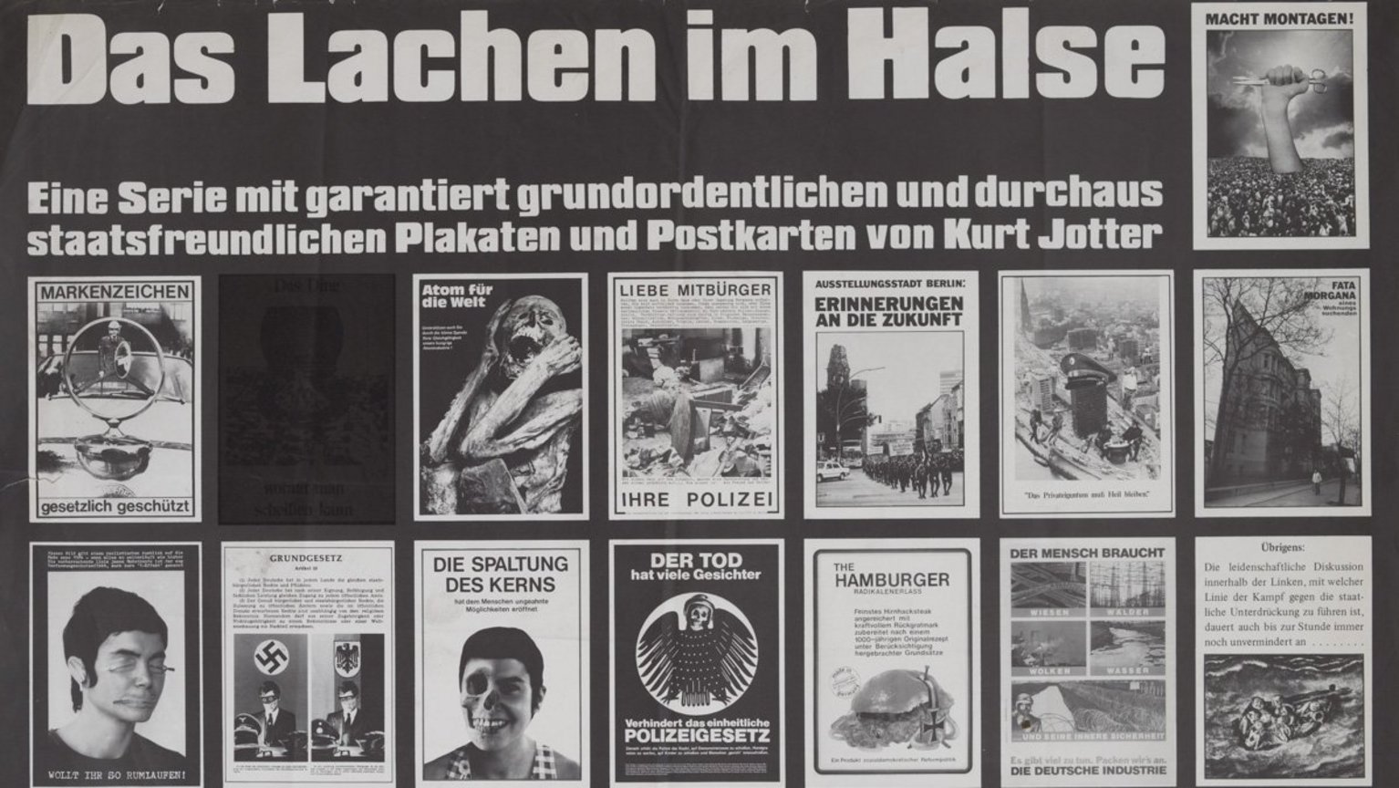 Kurt Jotters Plakat "Das Lachen im Halse"