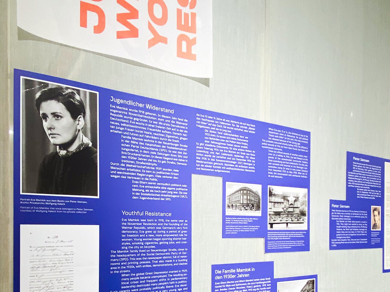 Ausstellungsraum Gruppe Eva Mamlok 