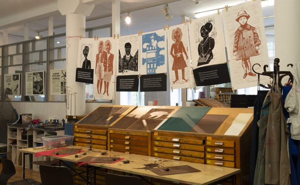 Historische Druckerei Kinderhandpresse