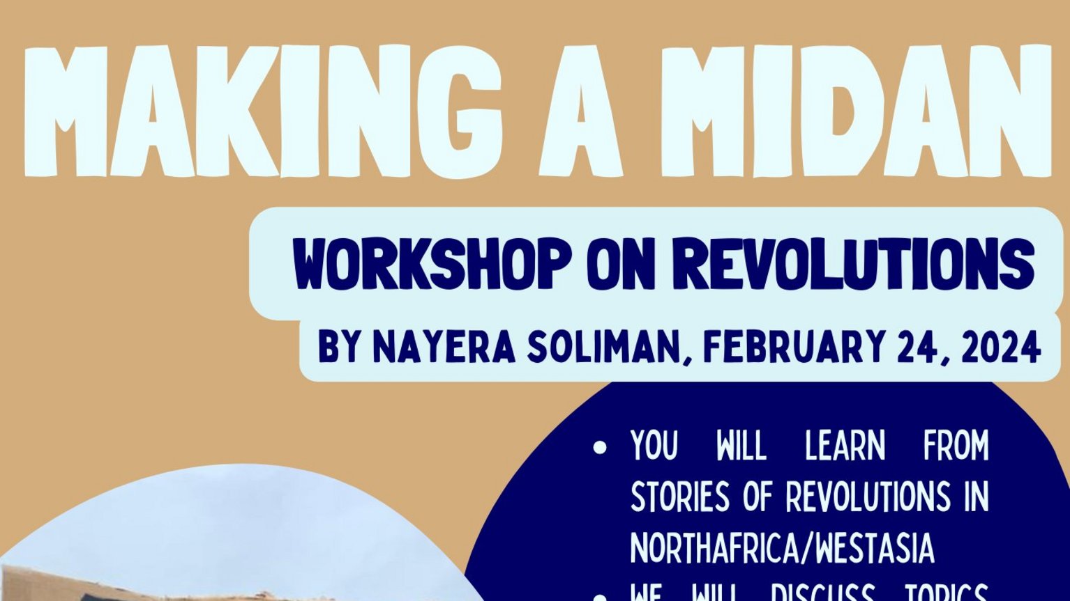 Poster: Making a Midan - Workshop for Teens on rights and history of revolutions 