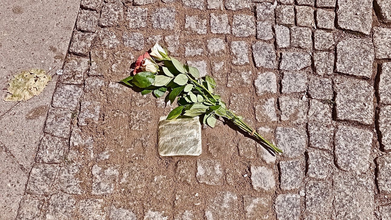 Foto eines Stolpersteins
