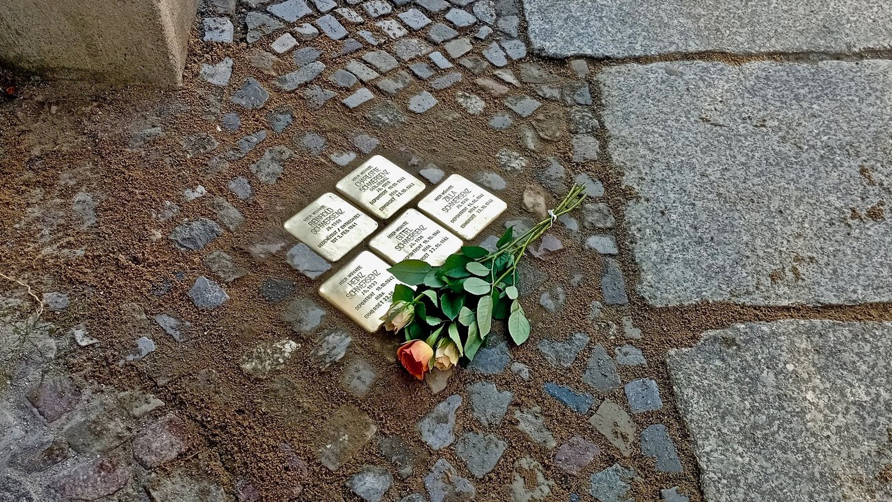 Foto eines Stolpersteins
